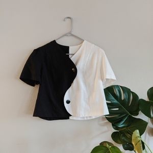 Yin Yang Linen Blouse